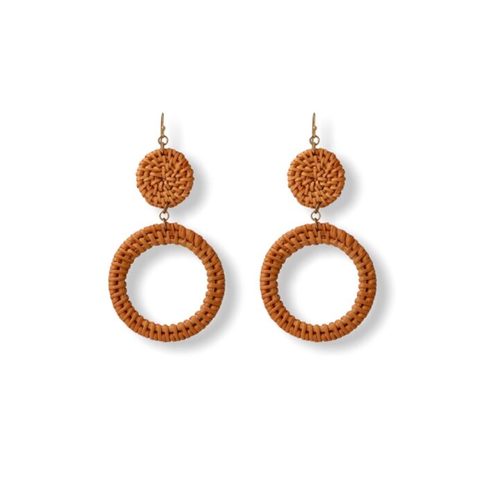 Bamboo Hoop Oorbellen