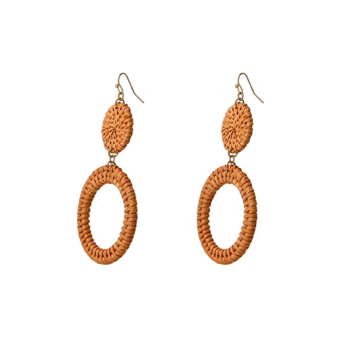 Bamboo Hoop Oorbellen - Afbeelding 2