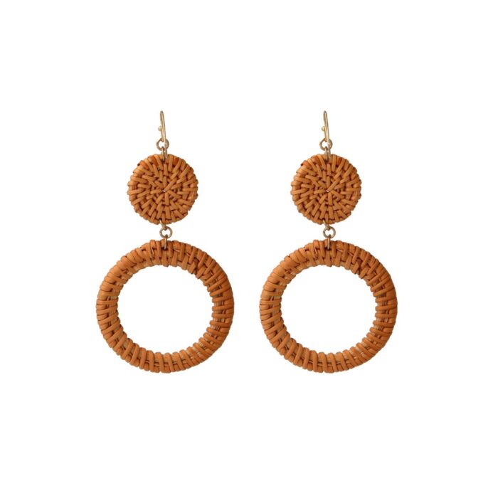 Bamboo Hoop Oorbellen - Afbeelding 3