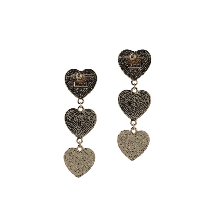 Pink Hearts Enamel Earrings - Image 5
