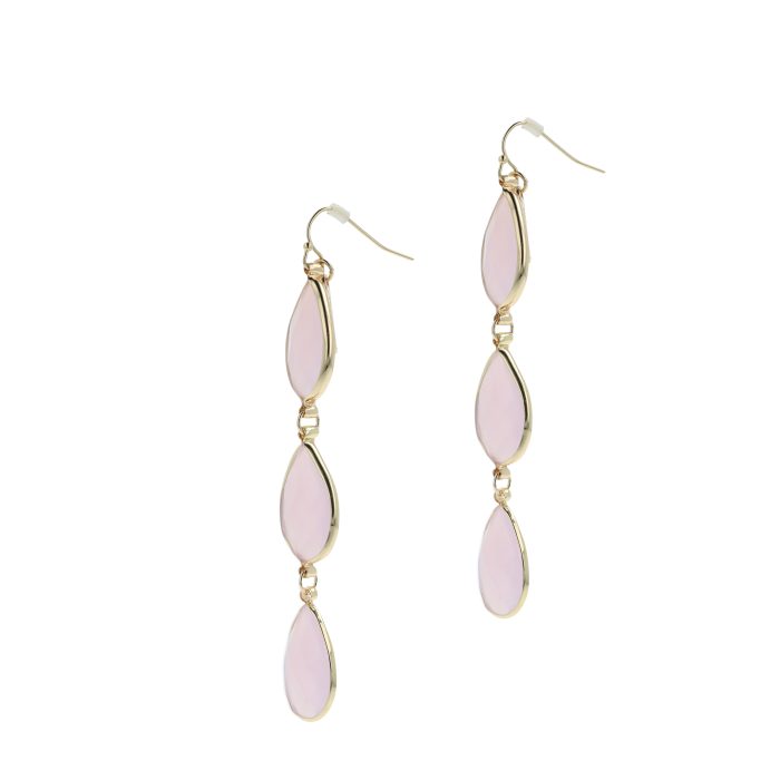 Triple Drop Earhangers Pink - Image 3