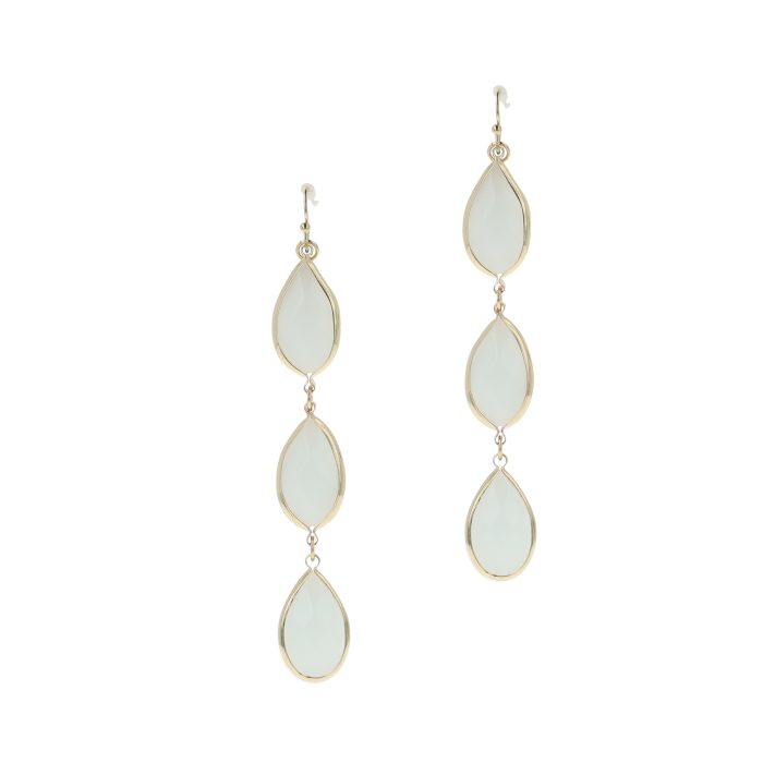 Triple Drop Earhangers Moonstone