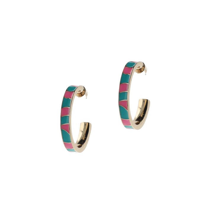 Colorful Enamel Hoops